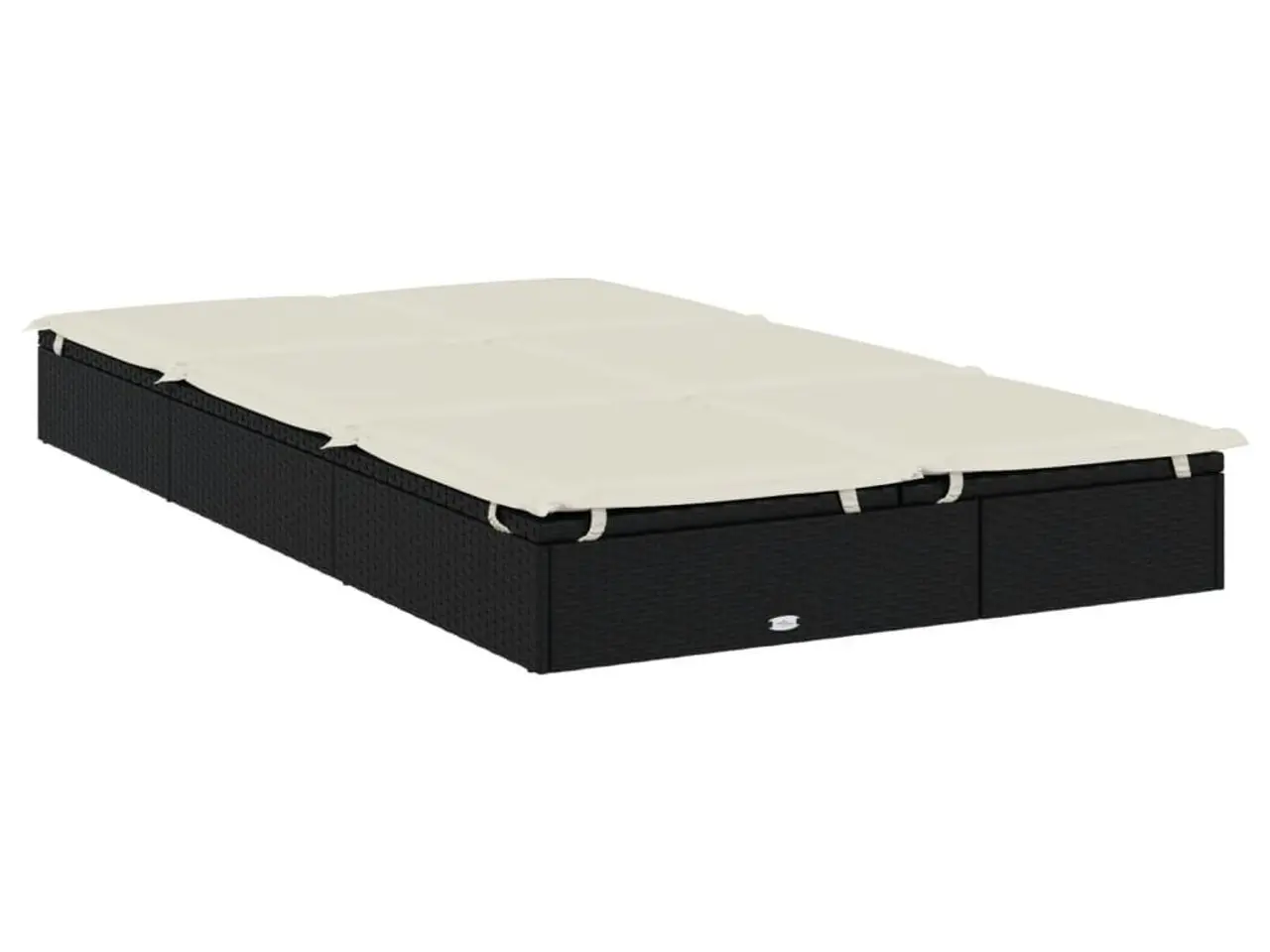 Billede 6 - 2-personers solseng i polyrattan med hynder - sort/creme
