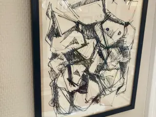 Jeff Ibbo, original tusch, ca 1960, usigneret,