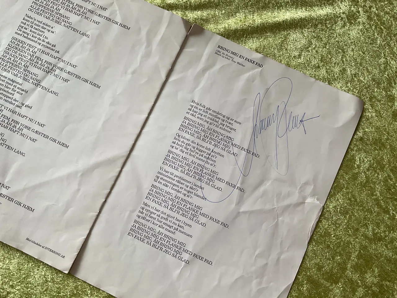 Billede 2 - Sanghæfte med Johnny Reimar og autograf 