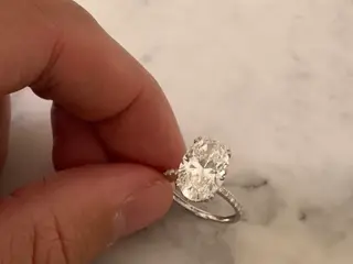 Diamant forlovelses ring 5+ carat 18k hvidguld