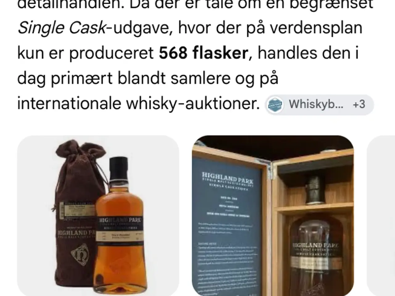 Billede 2 - Highland Park Thyra Danebod single cask whisky