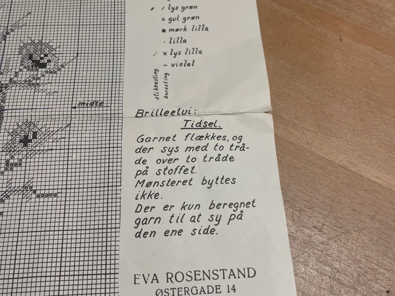 Billede 1 - Eva Rosenstand mønster 
