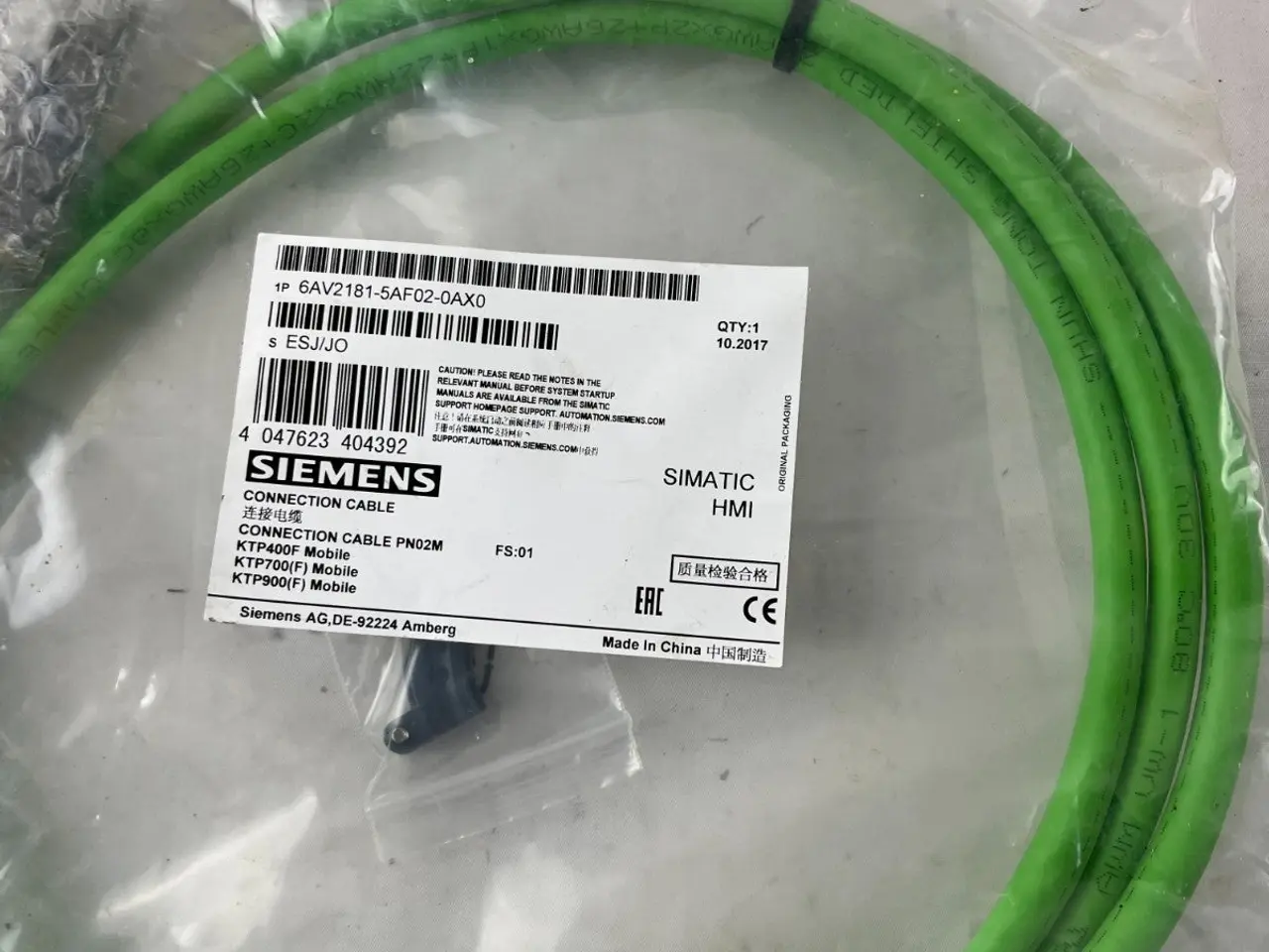 Billede 2 - Siemens 6AV2181-5AF02-0AX0 Connection kabel PN02M