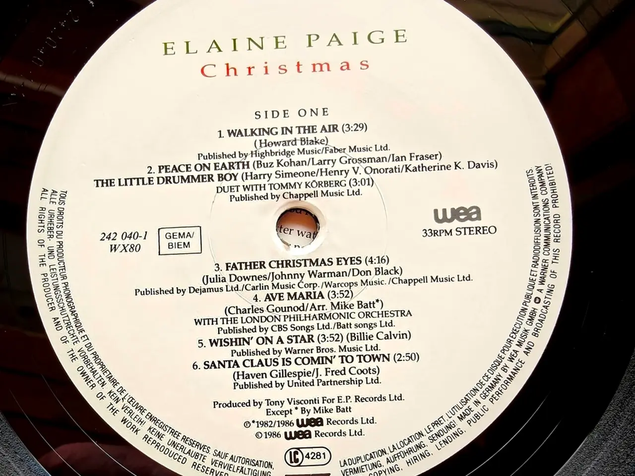 Billede 3 - LP, Elaine Paige – Christmas