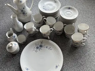 Kaffestel, blå krondal
