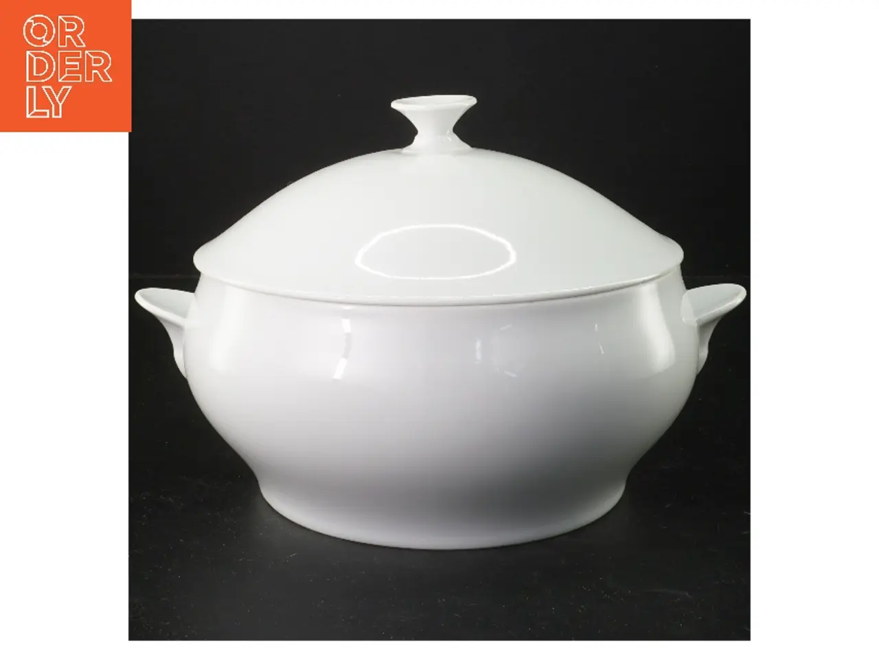 Billede 1 - Porcelænsterrin med låg fra B&G (str. Ø 20x16 cm)