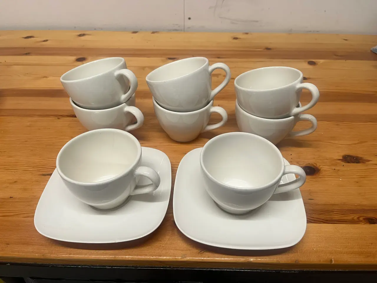 Billede 1 - 8 stk kaffekopper med underkopper 