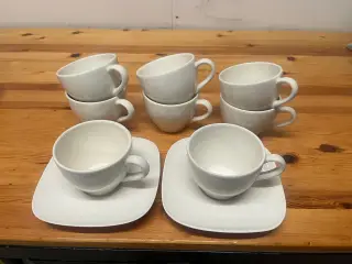 8 stk kaffekopper med underkopper