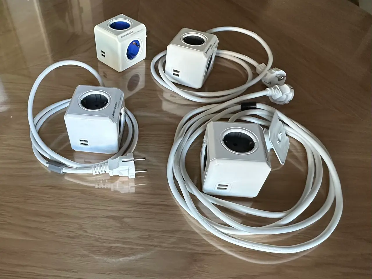 Billede 1 - 4 stk. Powercube forlængerledninger
