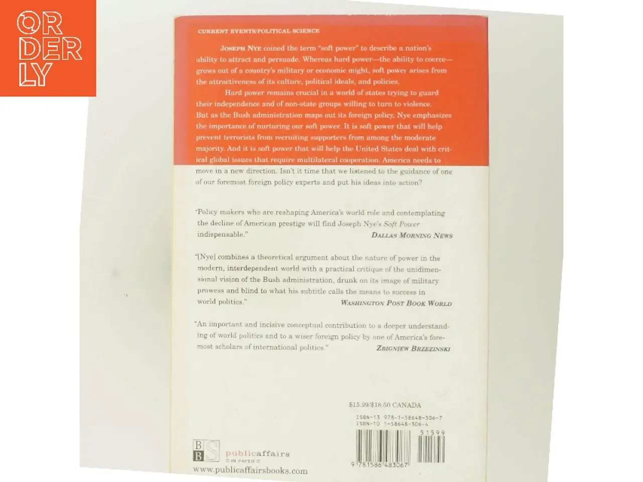 Billede 3 - Soft power : the means to success in world politics af Joseph S. Nye (Bog)