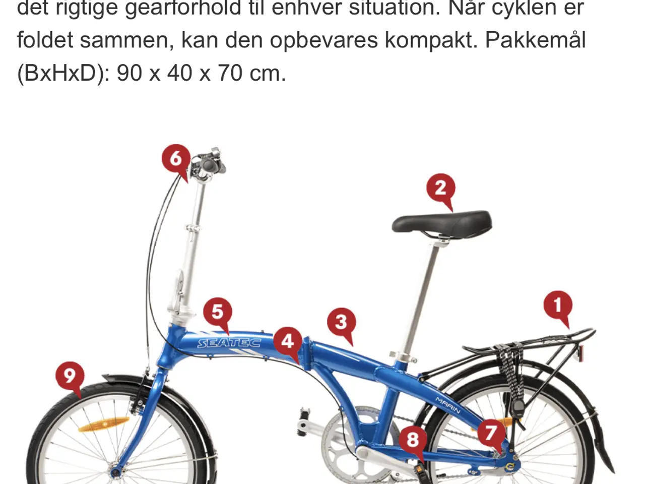 Billede 1 - Foldecykel som ny