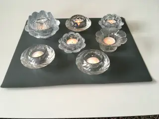 7 smukke Royal Copenhagen og Holmegaard fyrfadssta
