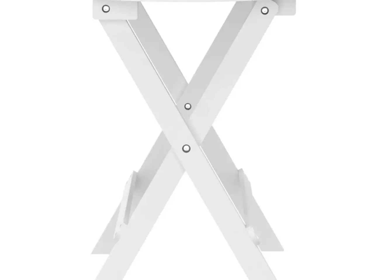 Billede 4 - Foldbart havebord Ø46 cm massivt akacietræ hvid