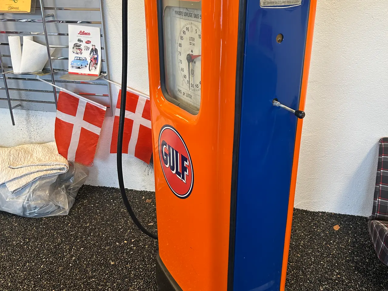 Billede 2 - Benzin stander GULF i flot stand med lys