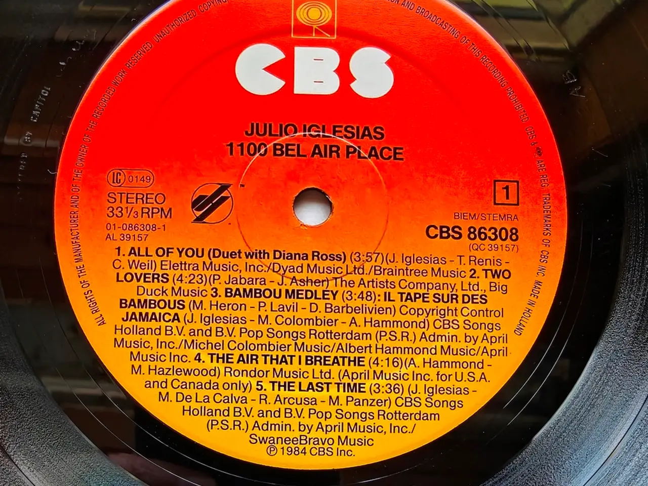 Billede 4 - LP, Julio Iglesias – 1100 Bel Air Place