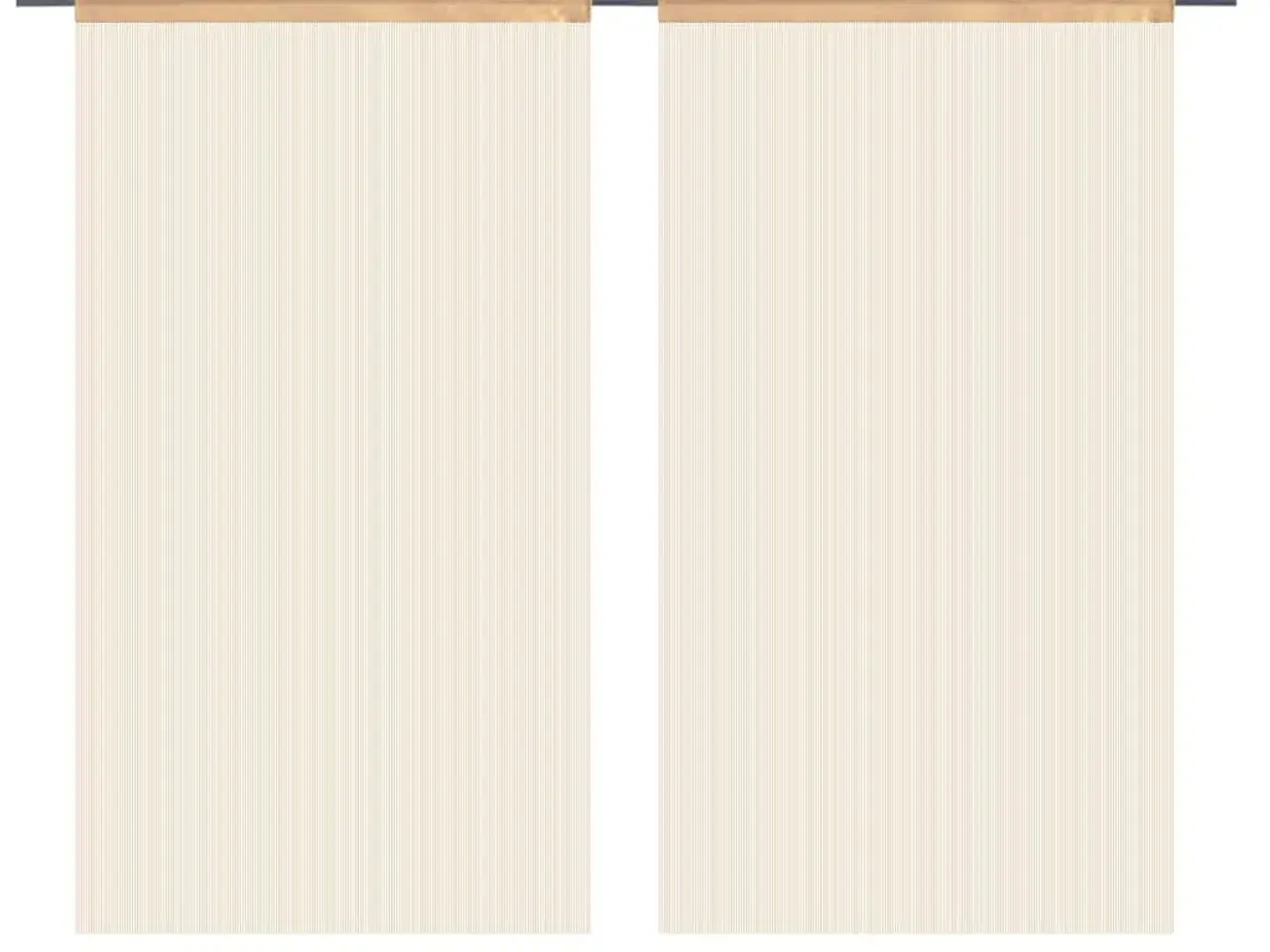Billede 2 - Trådgardiner 2 stk. 140 × 250 cm - beige