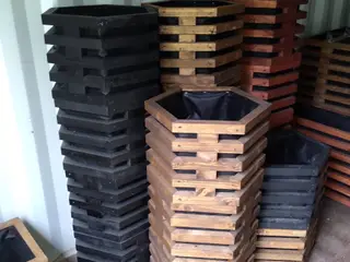 Unikke træ potter/ krukker