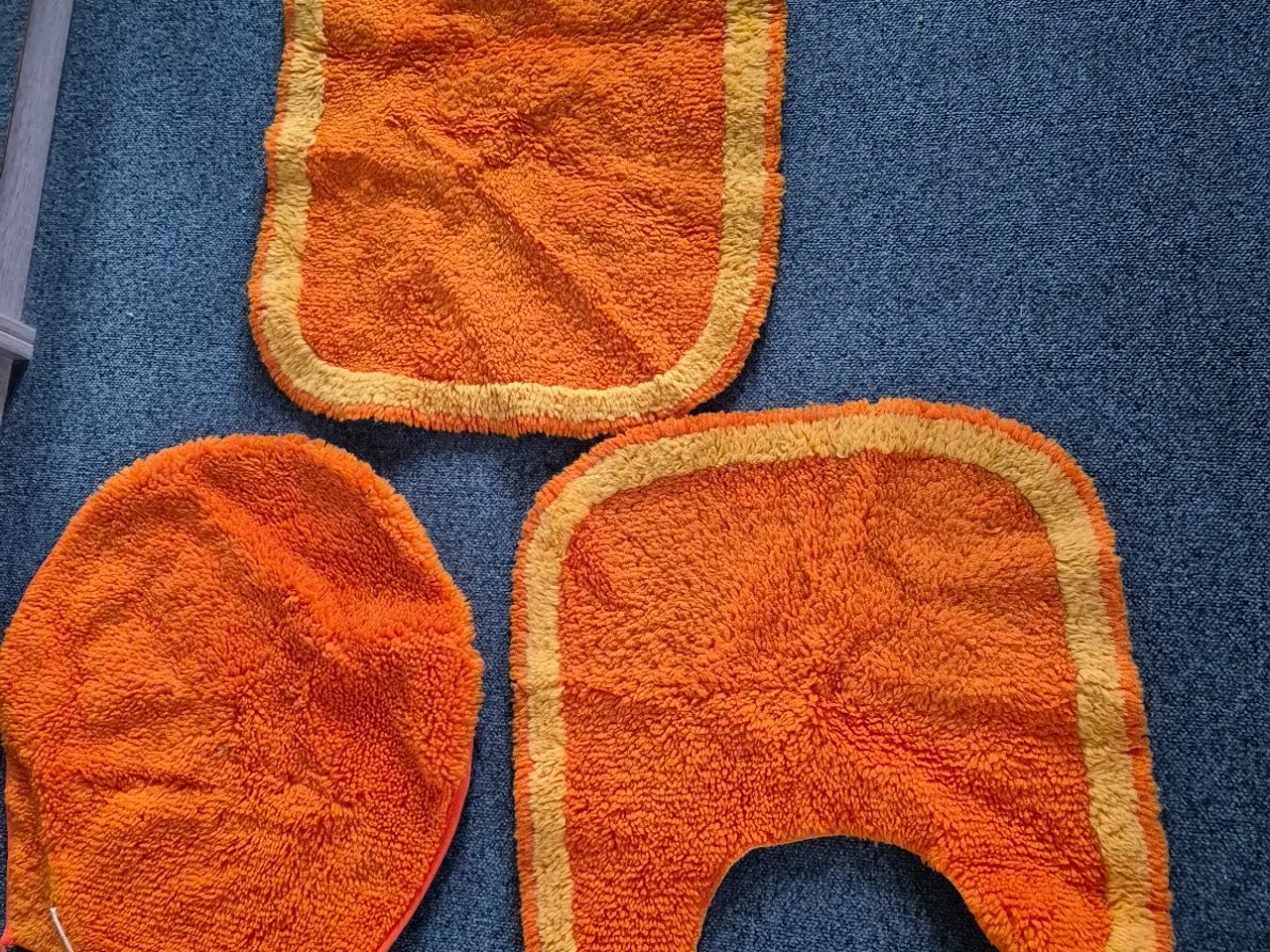 Billede 1 - Orange vintage bademåtte sæt