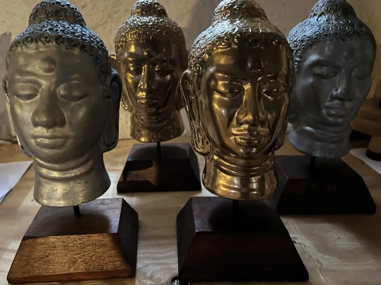 Billede 1 - 4 stk Buddha Hoveder, prisen er pr. stk.