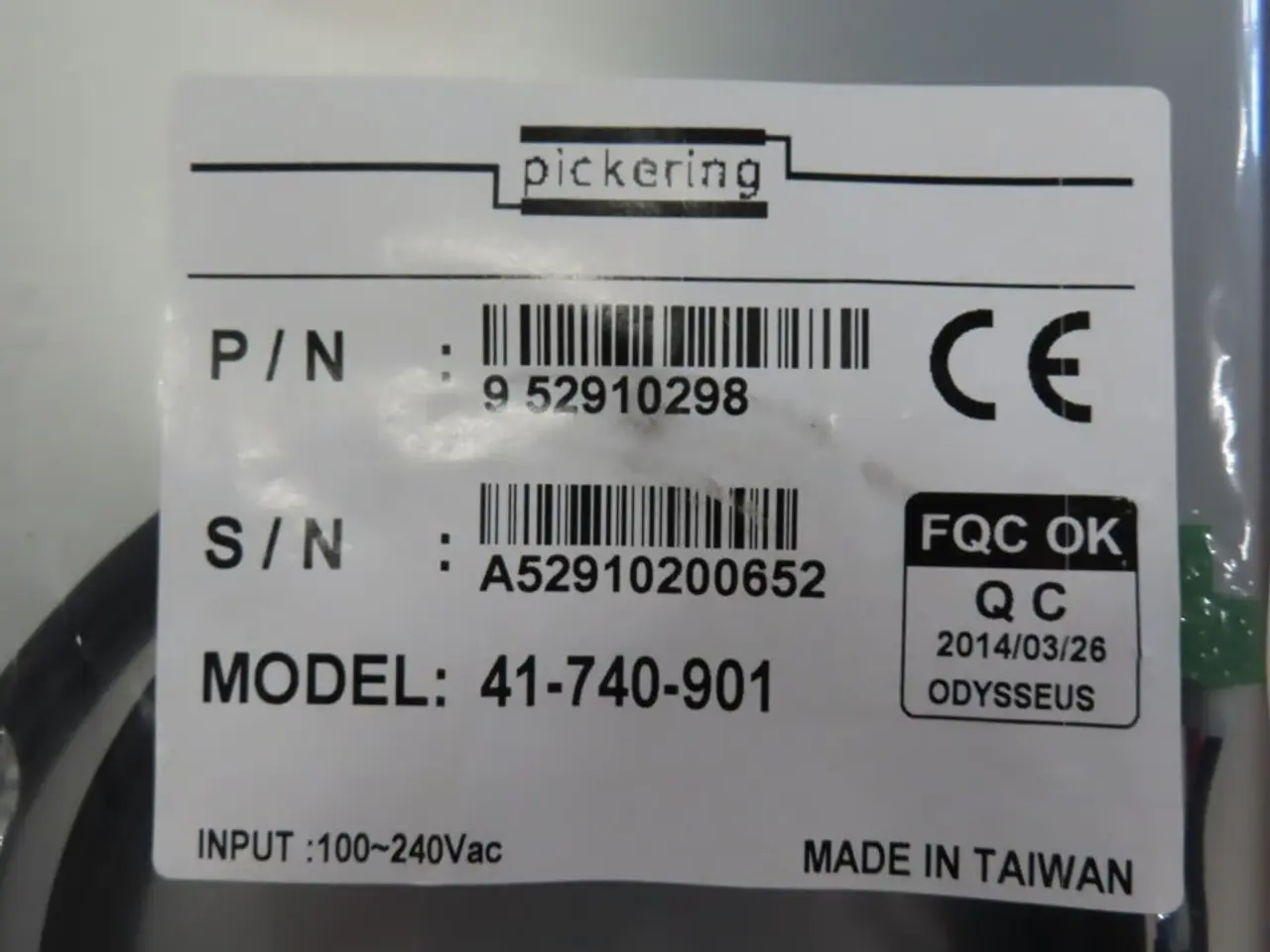 Billede 3 - Pickering 41-740-901 AC-DC Adapter strømforsyning