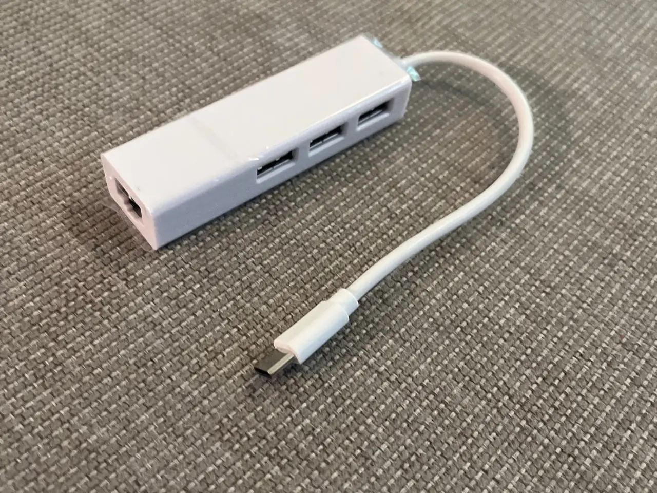 Billede 1 - USB-C hub med 3x USB og netværksport (RJ45), hvid