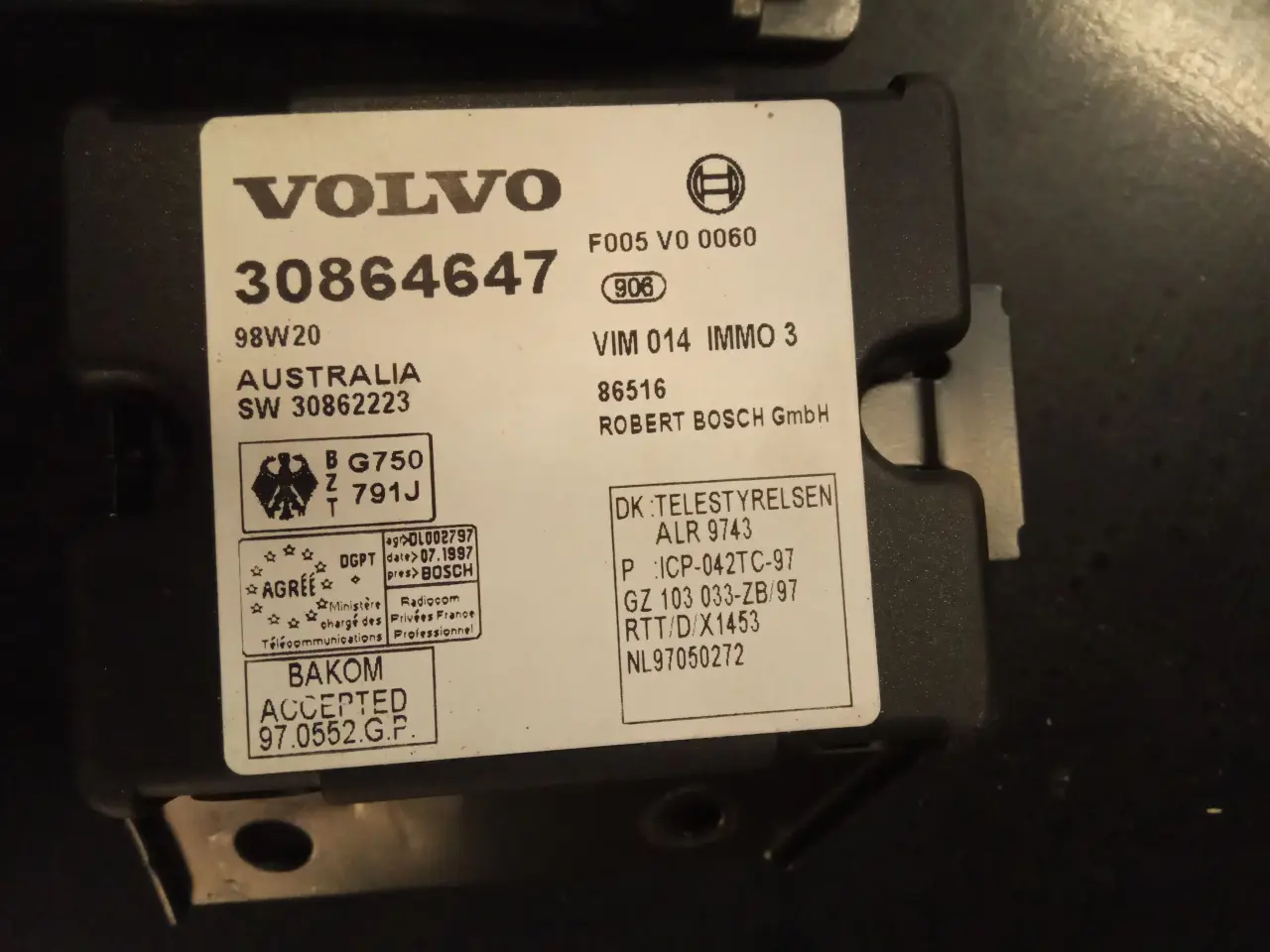 Billede 4 - Volvo S40/V40 Startspærre og tændingslås