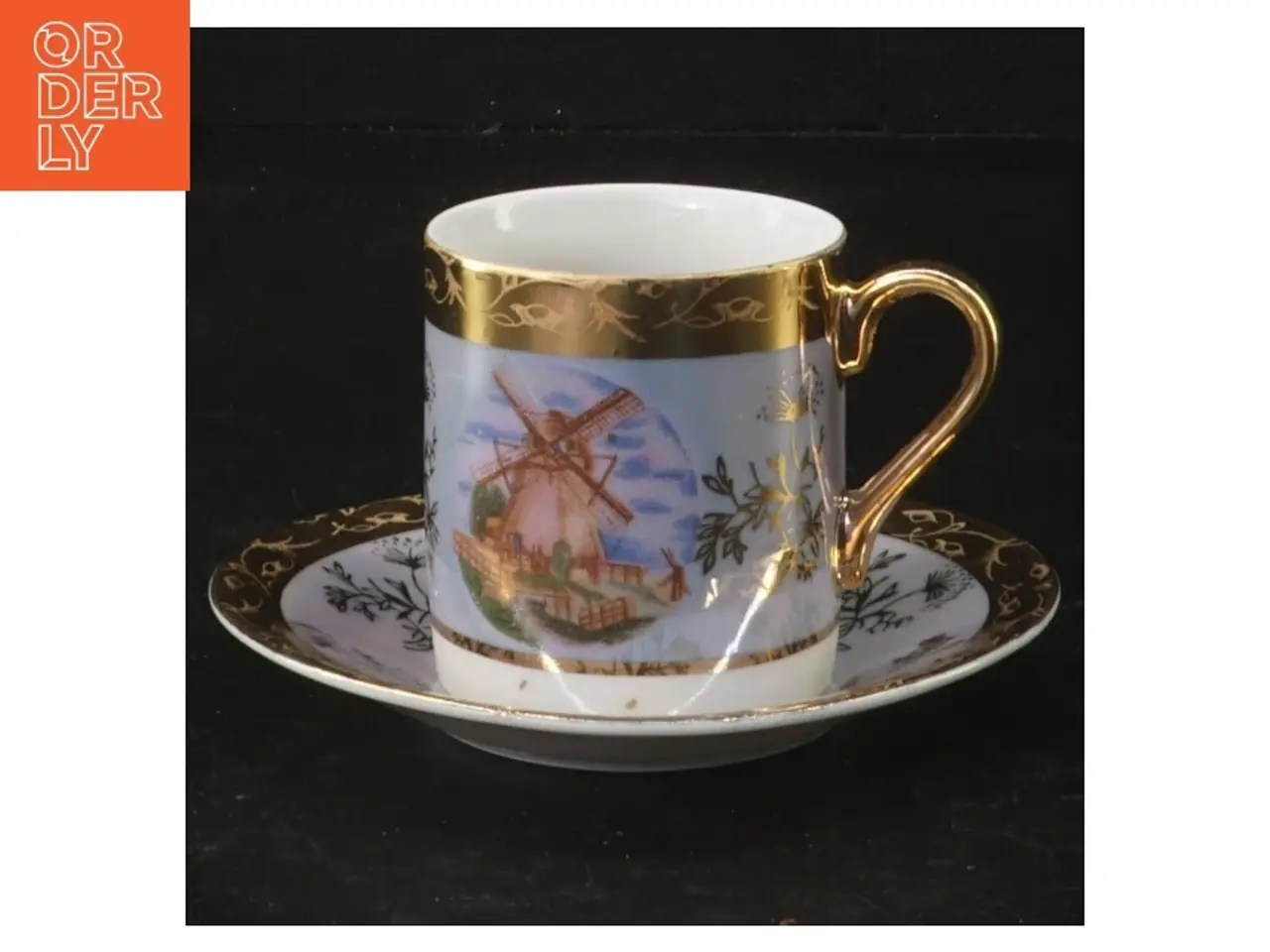 Billede 1 - Porcelænskop med underkop (str. H 6 cm)