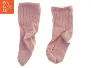 Rosa sokker til nyfødte (str. fod 9 cm)