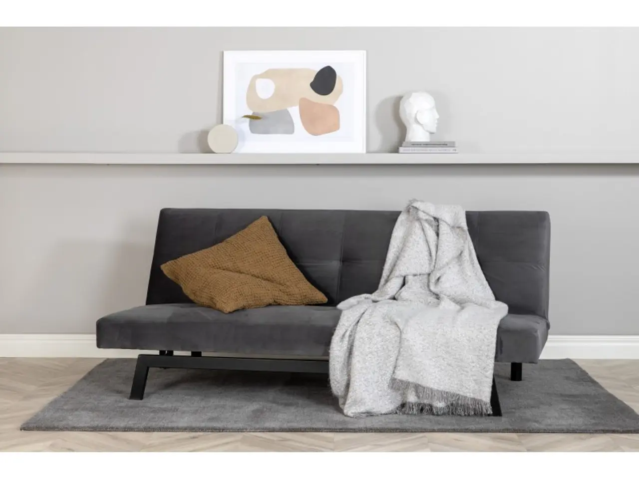 Billede 9 - Bodil Sovesofa - Mørkegrå Velour