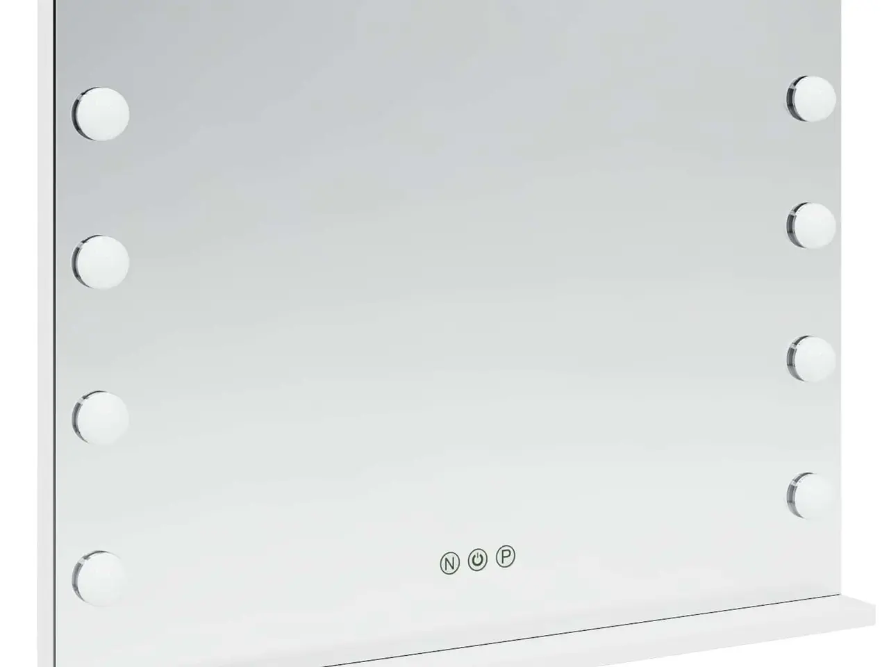 Billede 4 - LED makeupspejl - hvid 58 × 10 × 47 cm med 15 pærer og touch