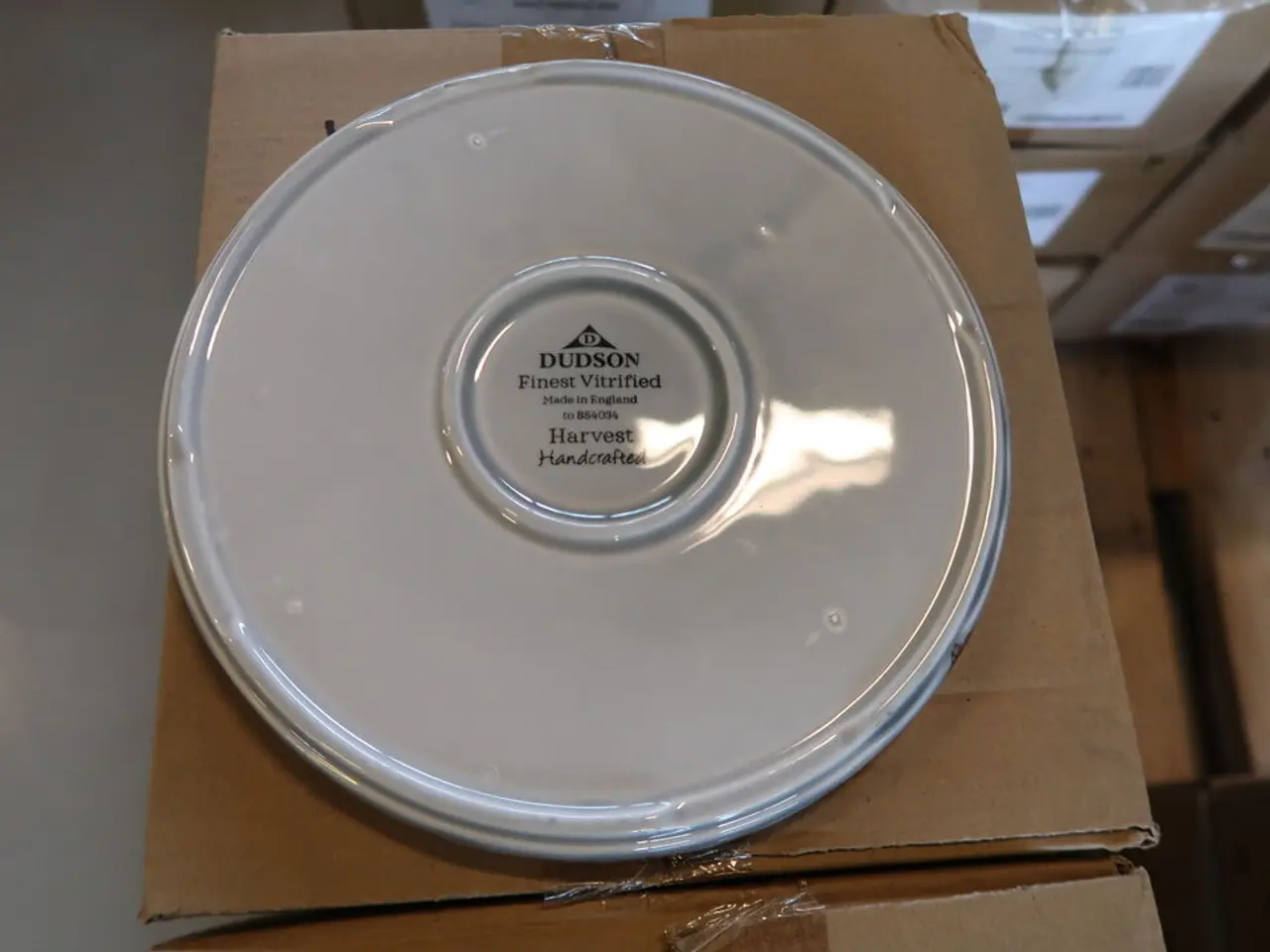 Billede 5 - 25 stk. Dudson Harvest flad tallerken uden fane, grå, ø21 cm