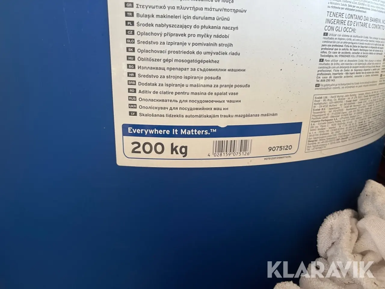 Billede 7 - Tørremiddel Ecolab Toptunede clean 170liter