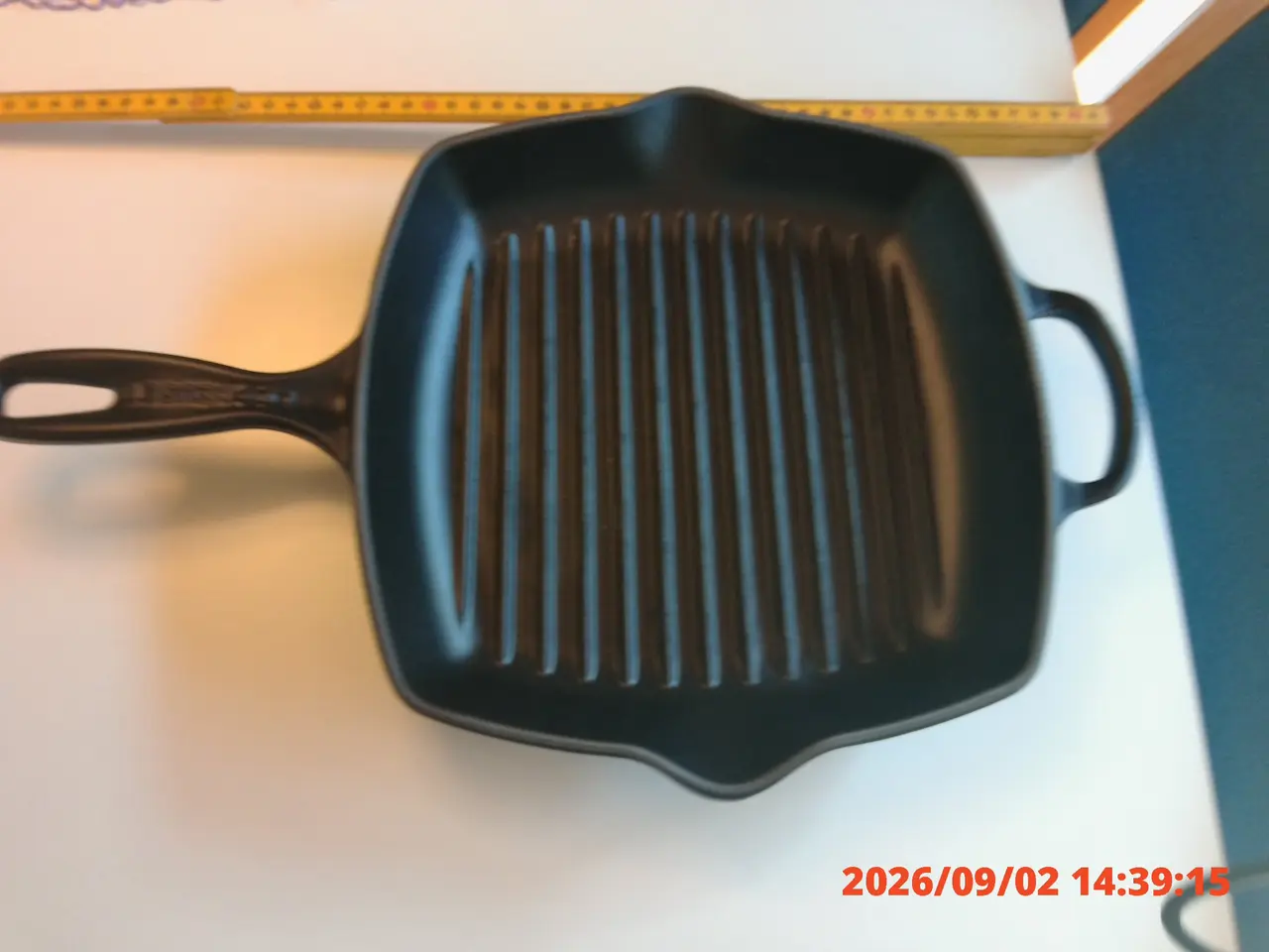 Billede 2 -   ny støbejernsstegepande le creuset 26 cm og støb