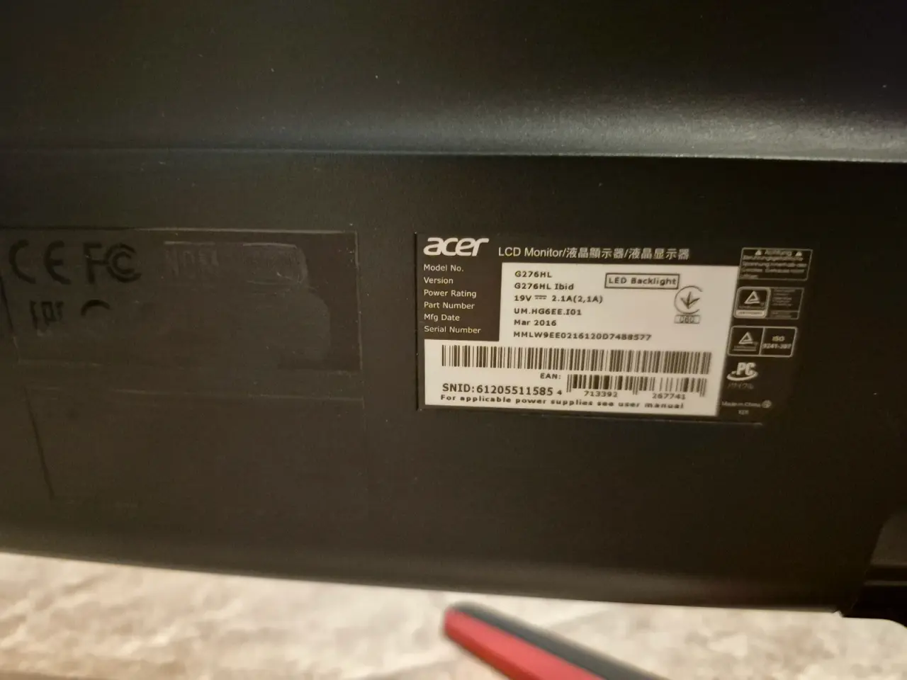 Billede 8 - Acer G276HL LCD Skærm 27"