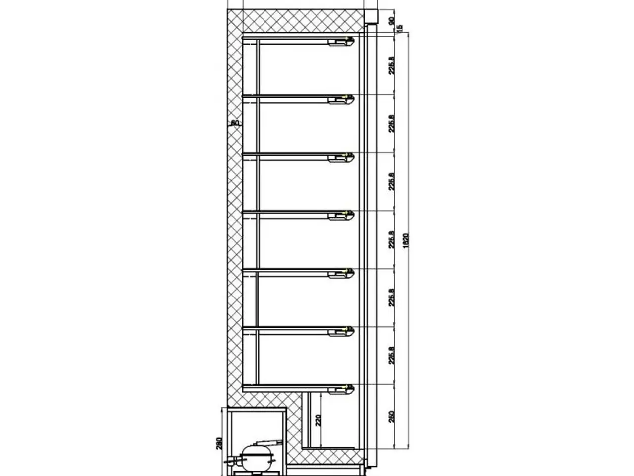 Billede 2 - Lagerfryseskab 340 L – hvid B600 x D585 x H1850 mm