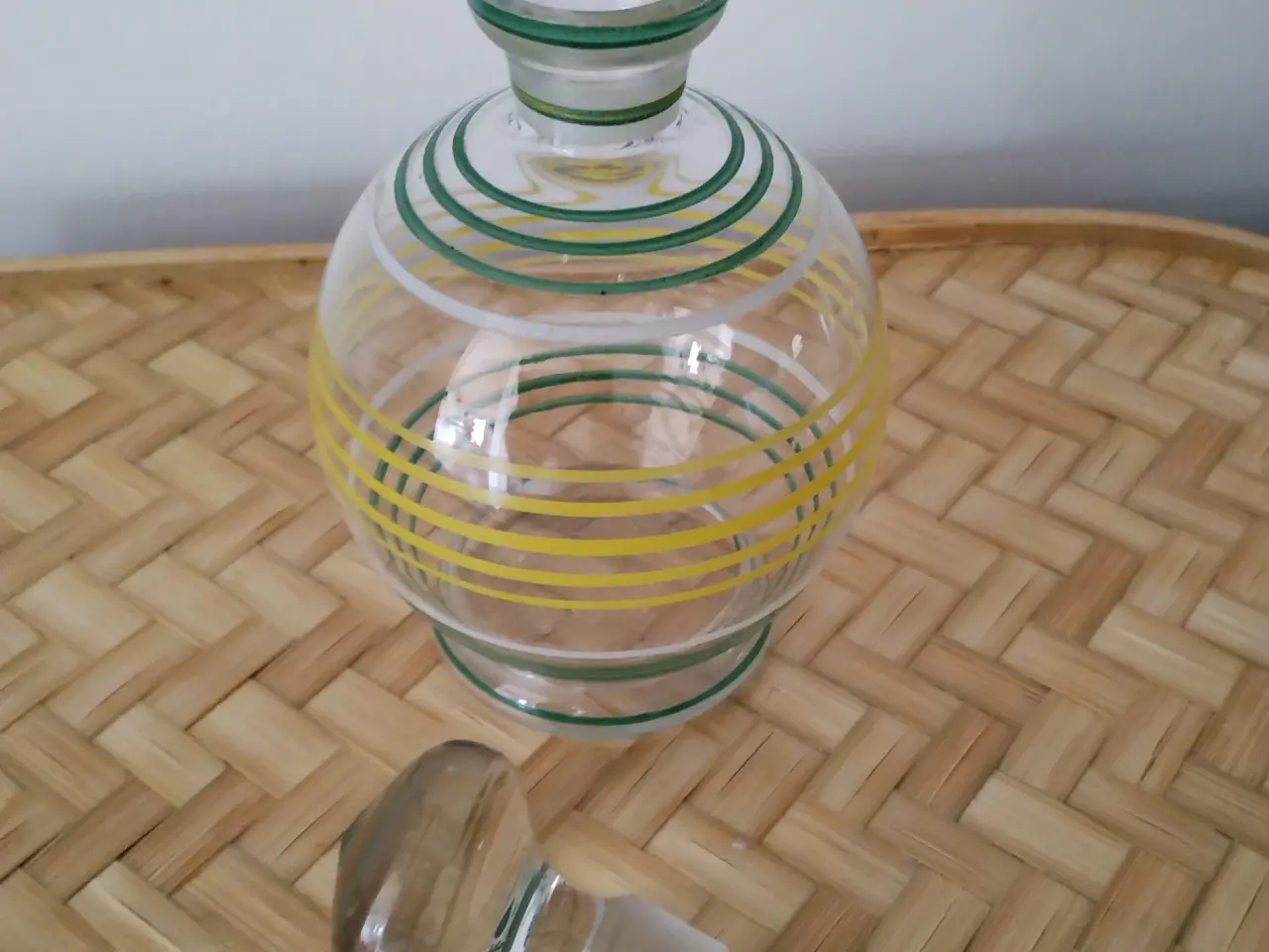 Billede 4 - Gammel vintage glaskaraffel