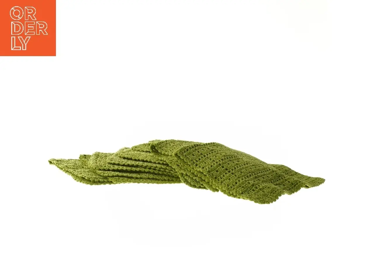 Billede 3 - Hæklet grøn bomulds servietter (str. 26x36 cm)