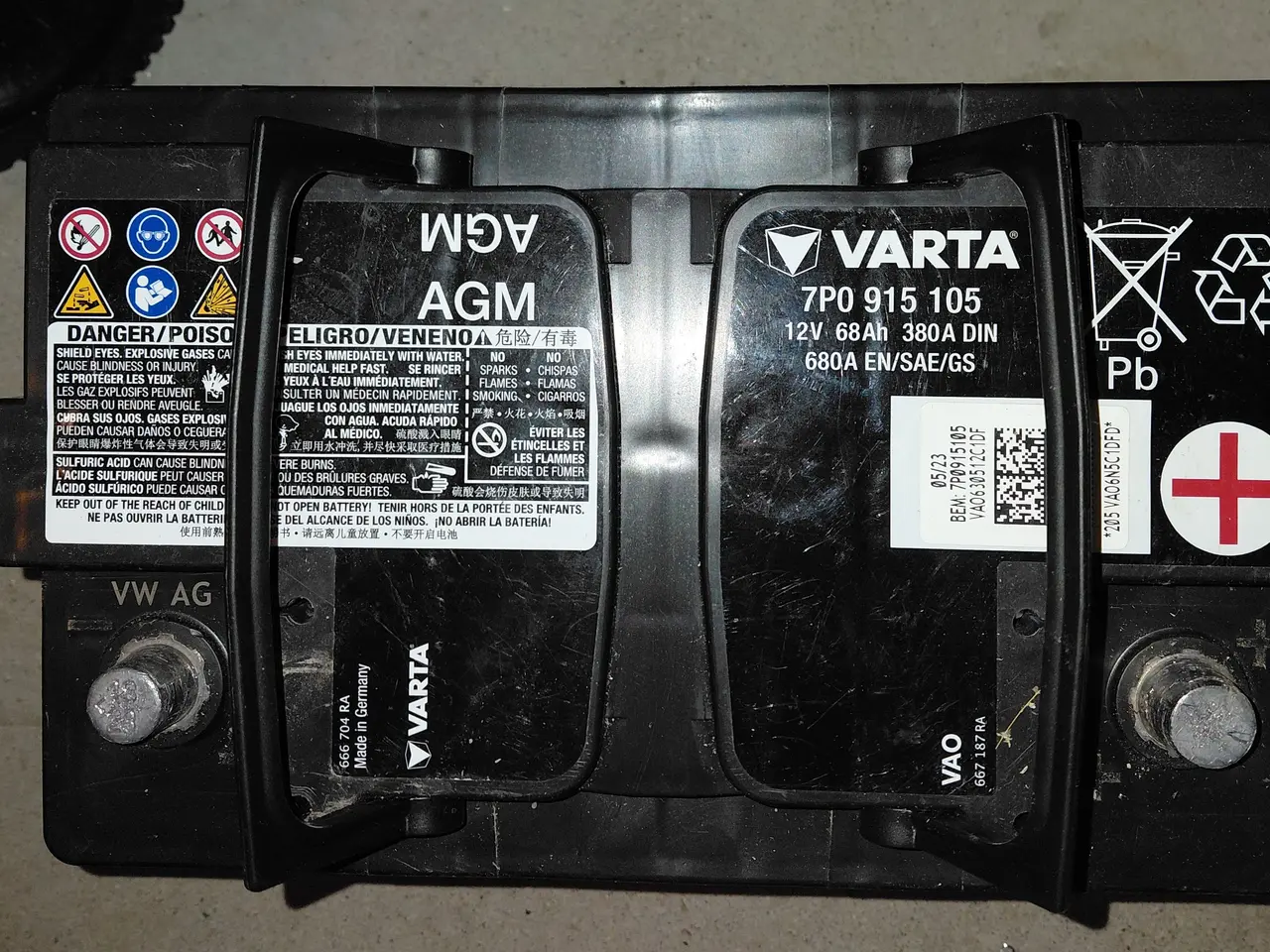 Billede 1 - 12V Varta AGM startbatteri med start/stop. 68AH