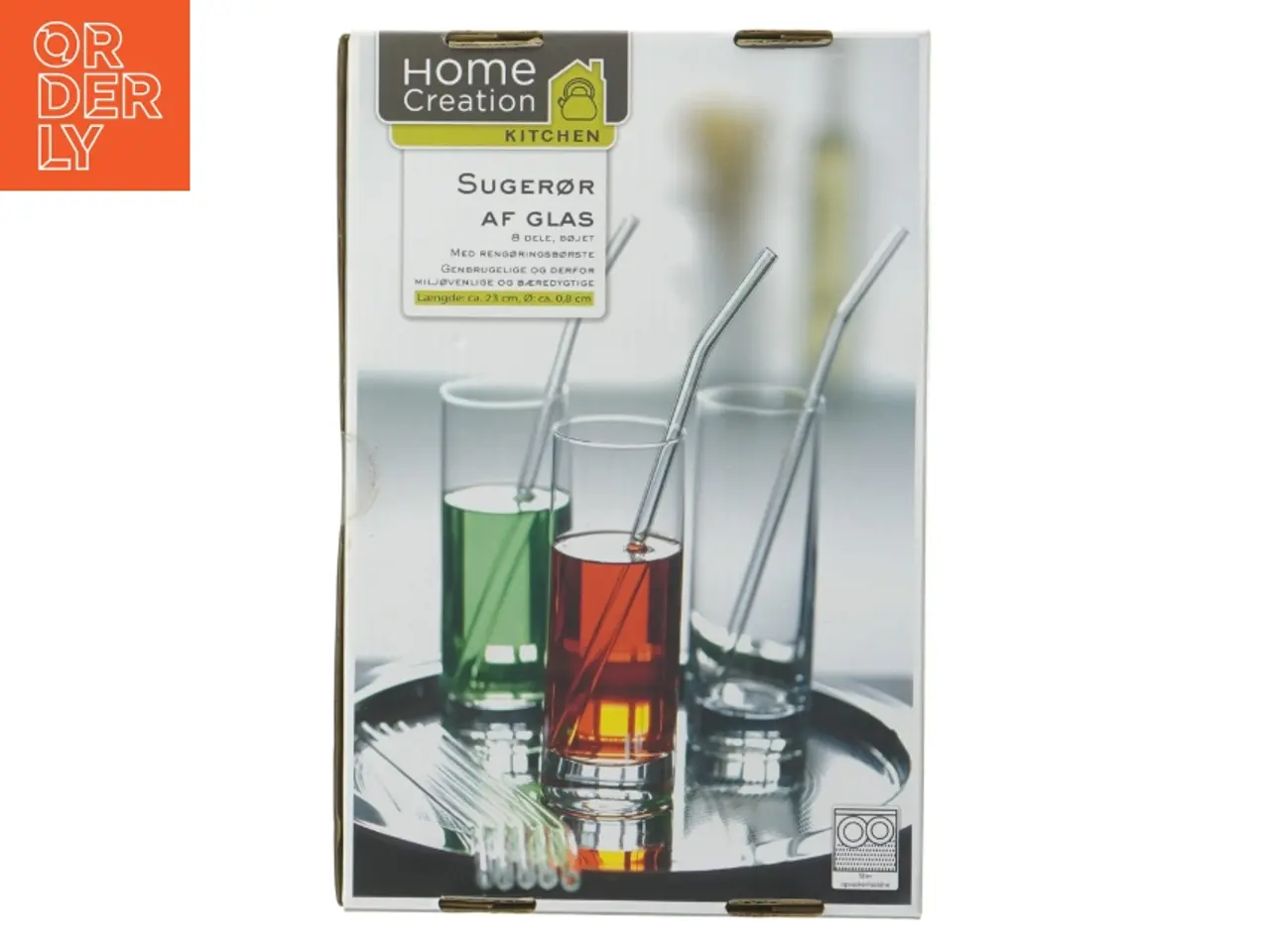 Billede 1 - Sugerør af glas med rengøringsbørste (str. 23 cm)