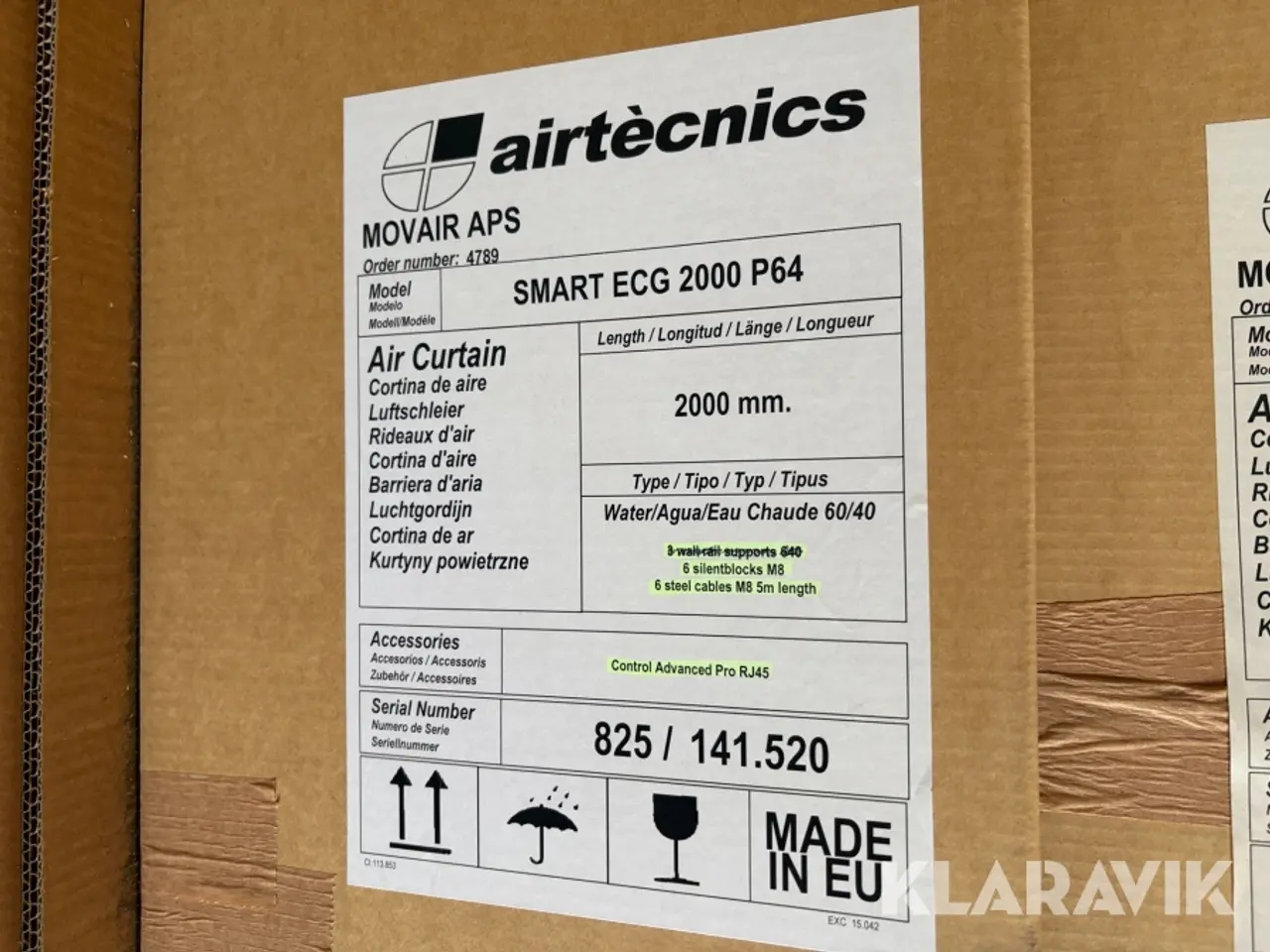 Billede 4 - Varme/ luft tæppe Airtécnics SMART ECG 2000 P64 1 styk