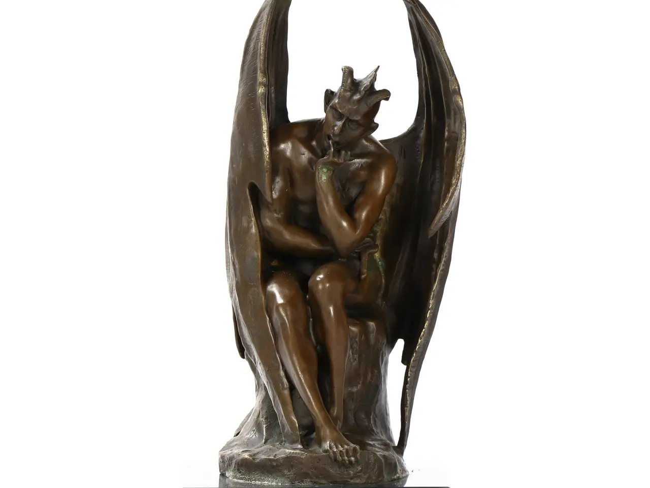 Billede 1 - En flot skulptur af siddende Lucifer