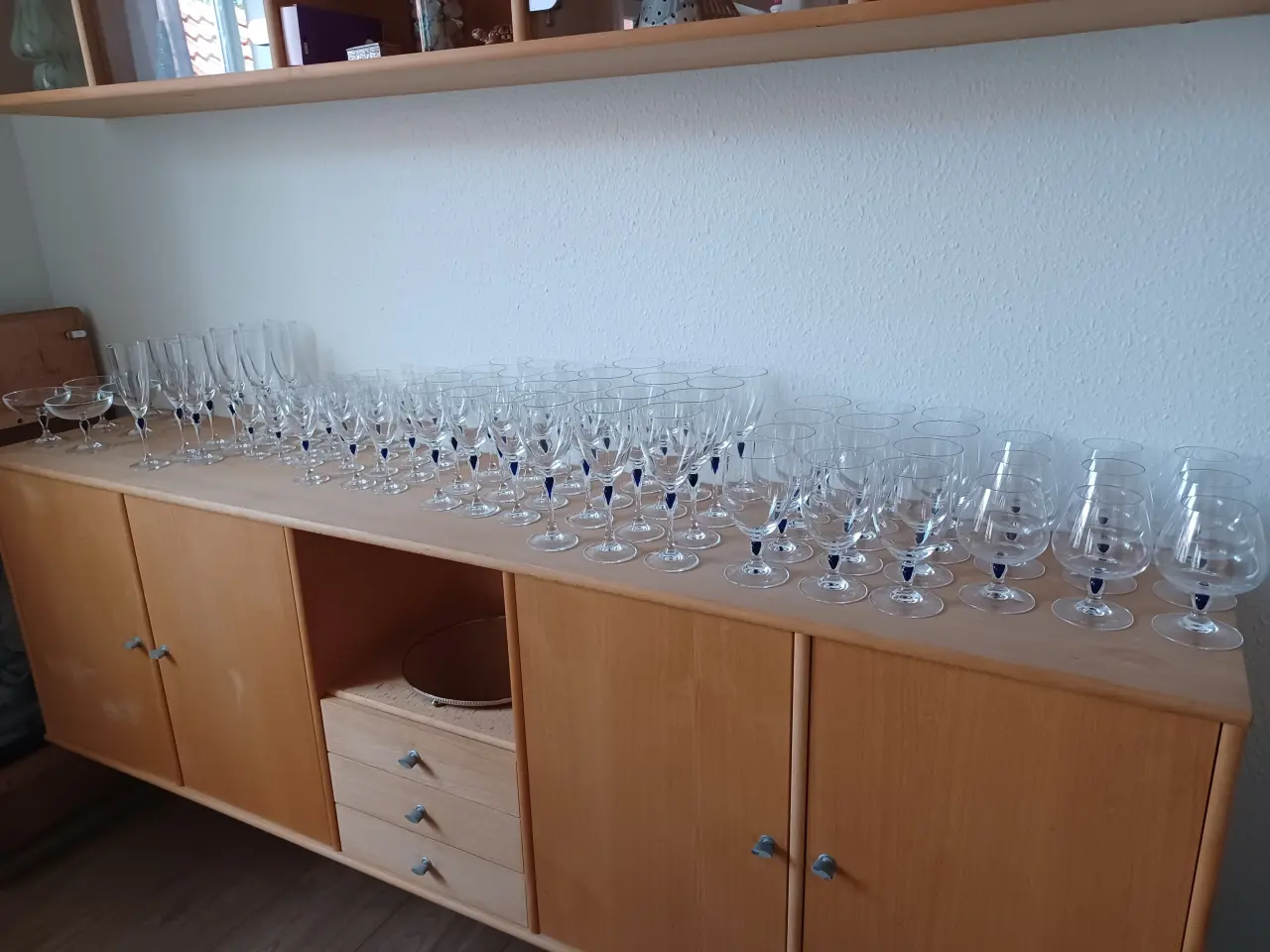 Billede 1 - 94 stk Blå Safir krystal glas