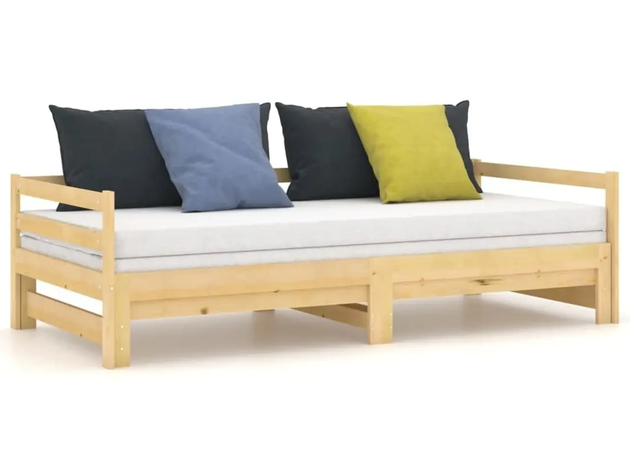 Billede 4 - Daybed med udtræk 2x(90x200) cm massivt fyrretræ