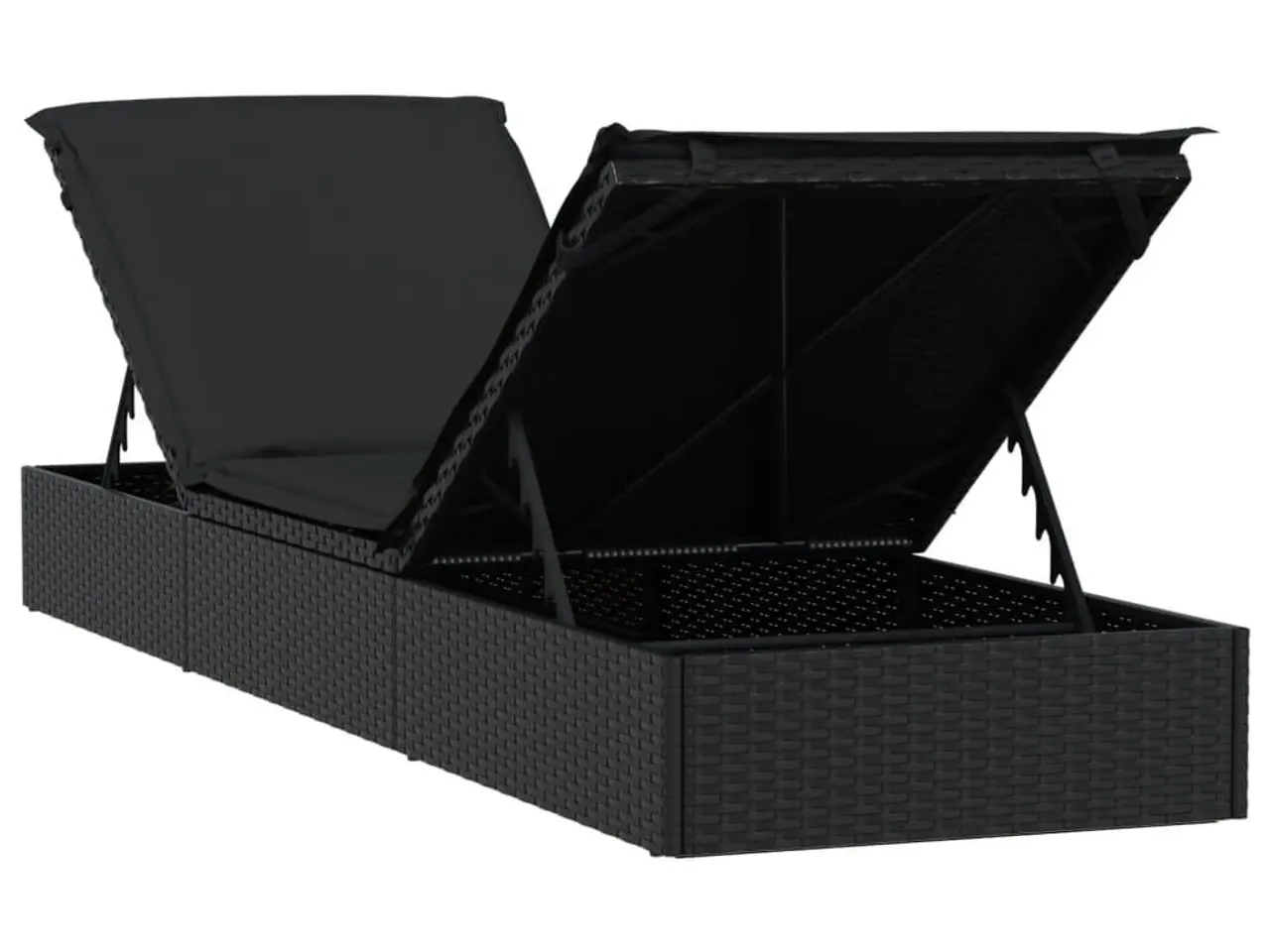 Billede 8 - Liggestol 1 stk. med bord polyrattan sort