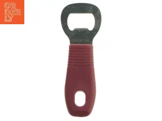 Flaskeåbner med rød greb (str. 12 cm)