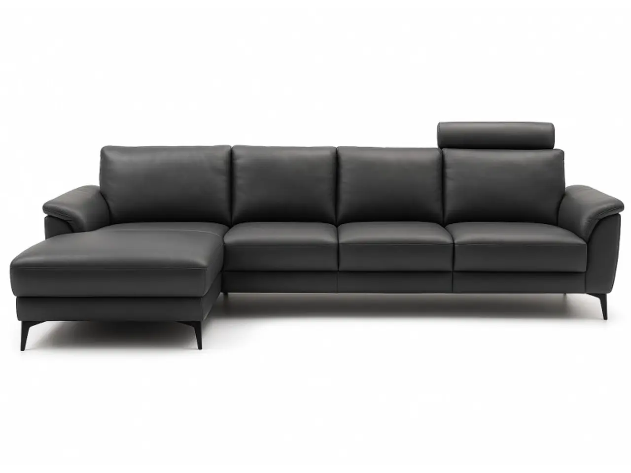 Billede 1 - Hjort Knudsen Ballerup Læder chaiselong sofa Venstrevendt