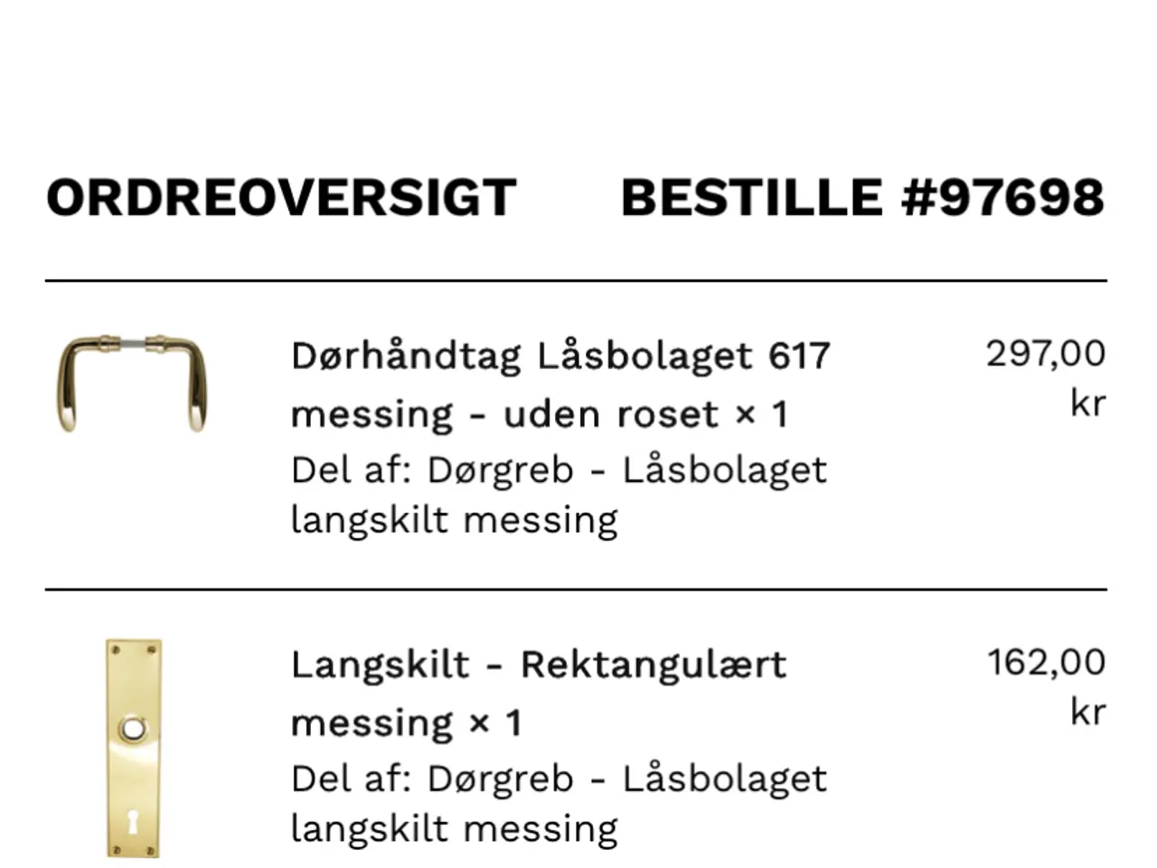 Billede 4 - Dørgreb i Messing