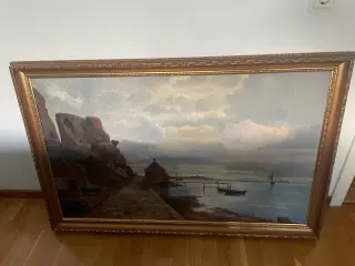 Reinhold Johansson – olie på plade, marinemotiv, 1