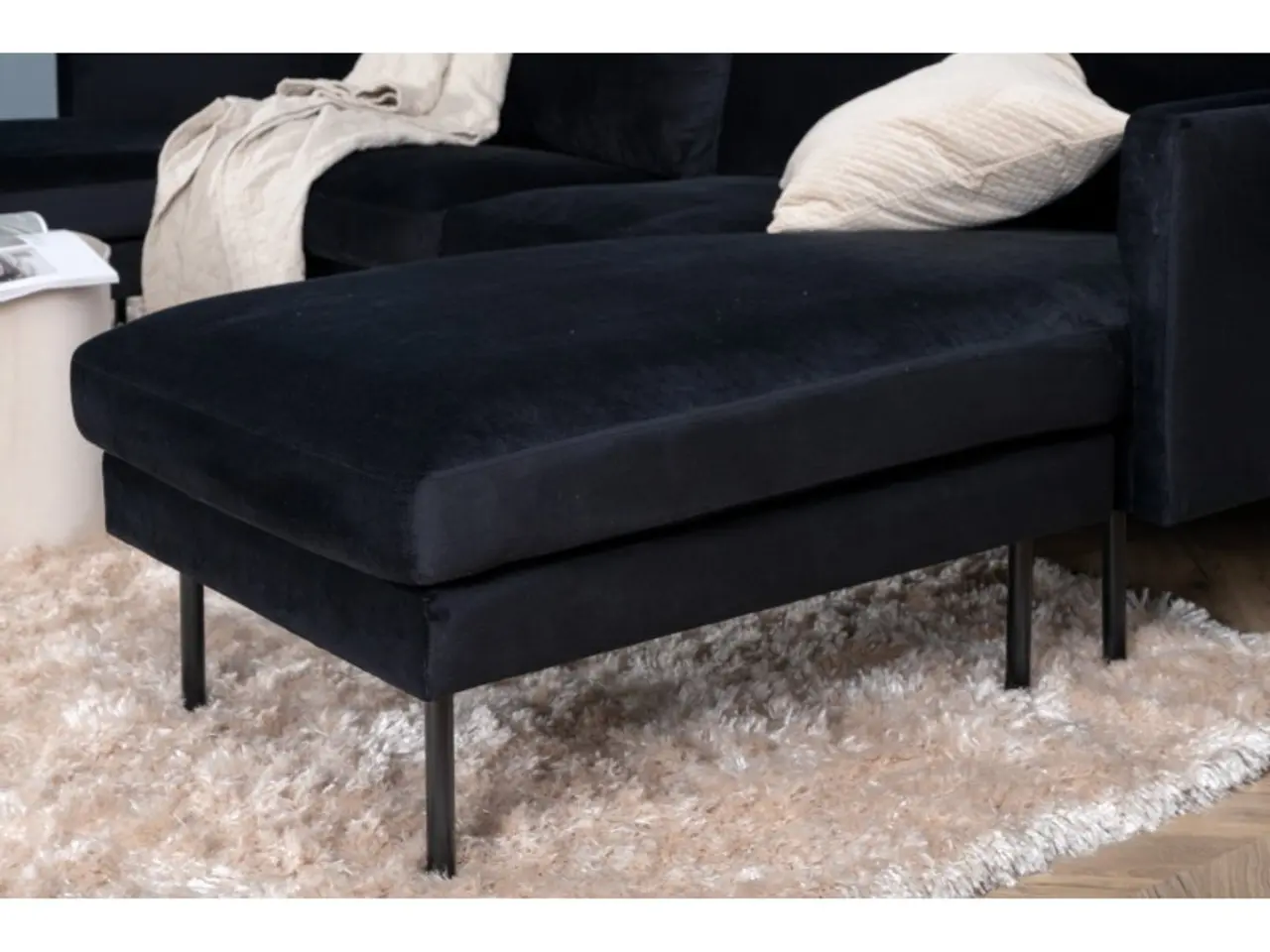 Billede 11 - Zoom U-Sofa - Sort Velour