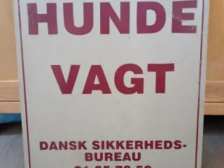 Stort og flot hunde vagt alu-skilt